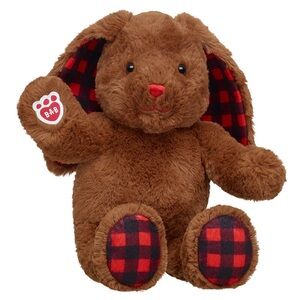 Build A Bear Buffalo Check Pawlette Bunny Holiday Plush